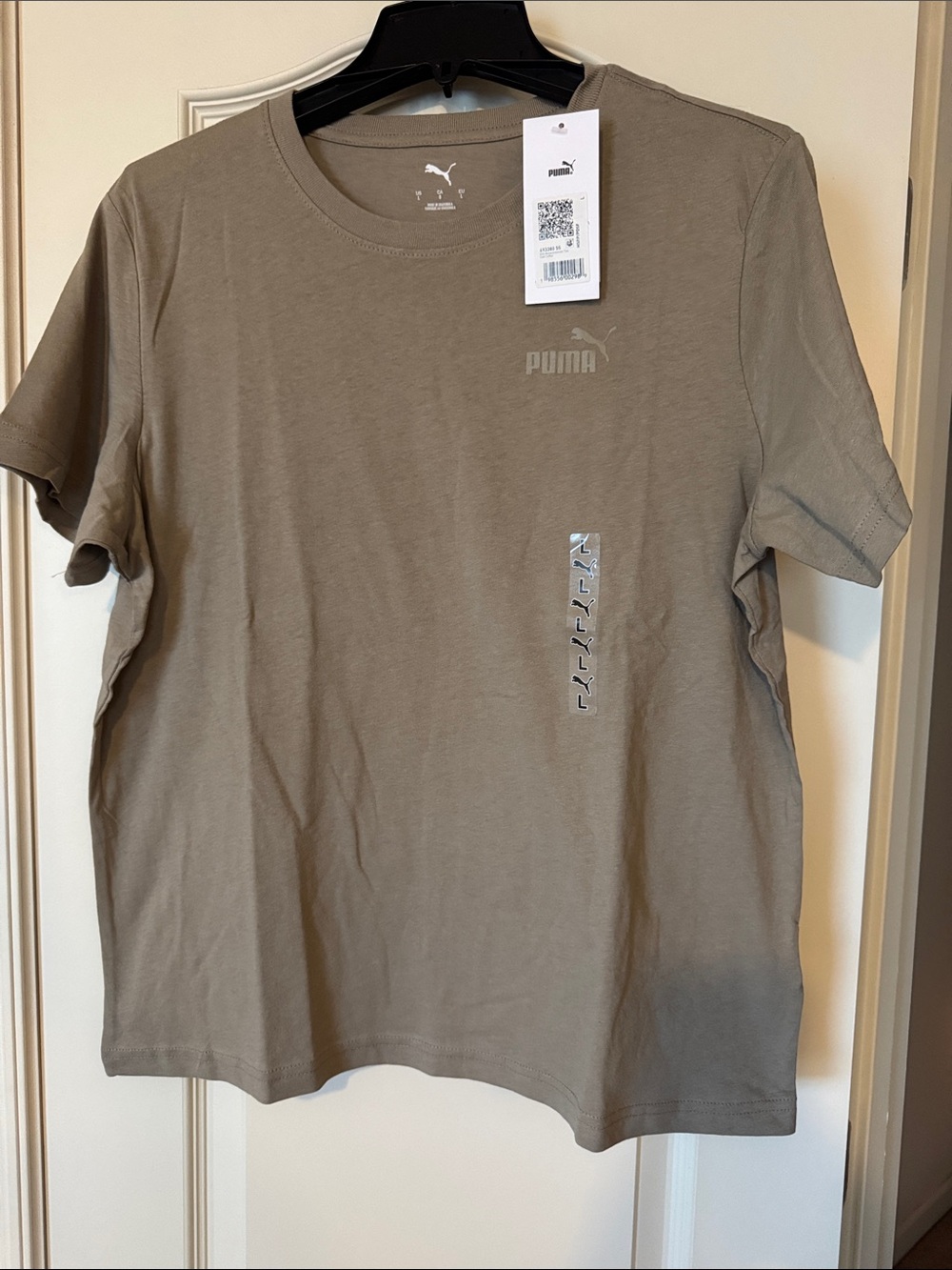 Puma Women's Khaki Short Sleeve Logo Tee